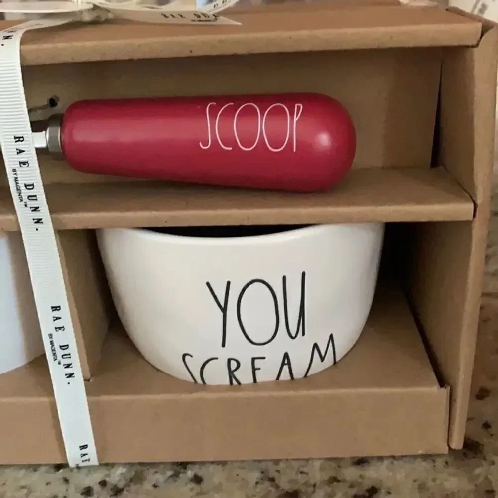 NWT RAE DUNN-Ice Cream Set I scream You Scream New